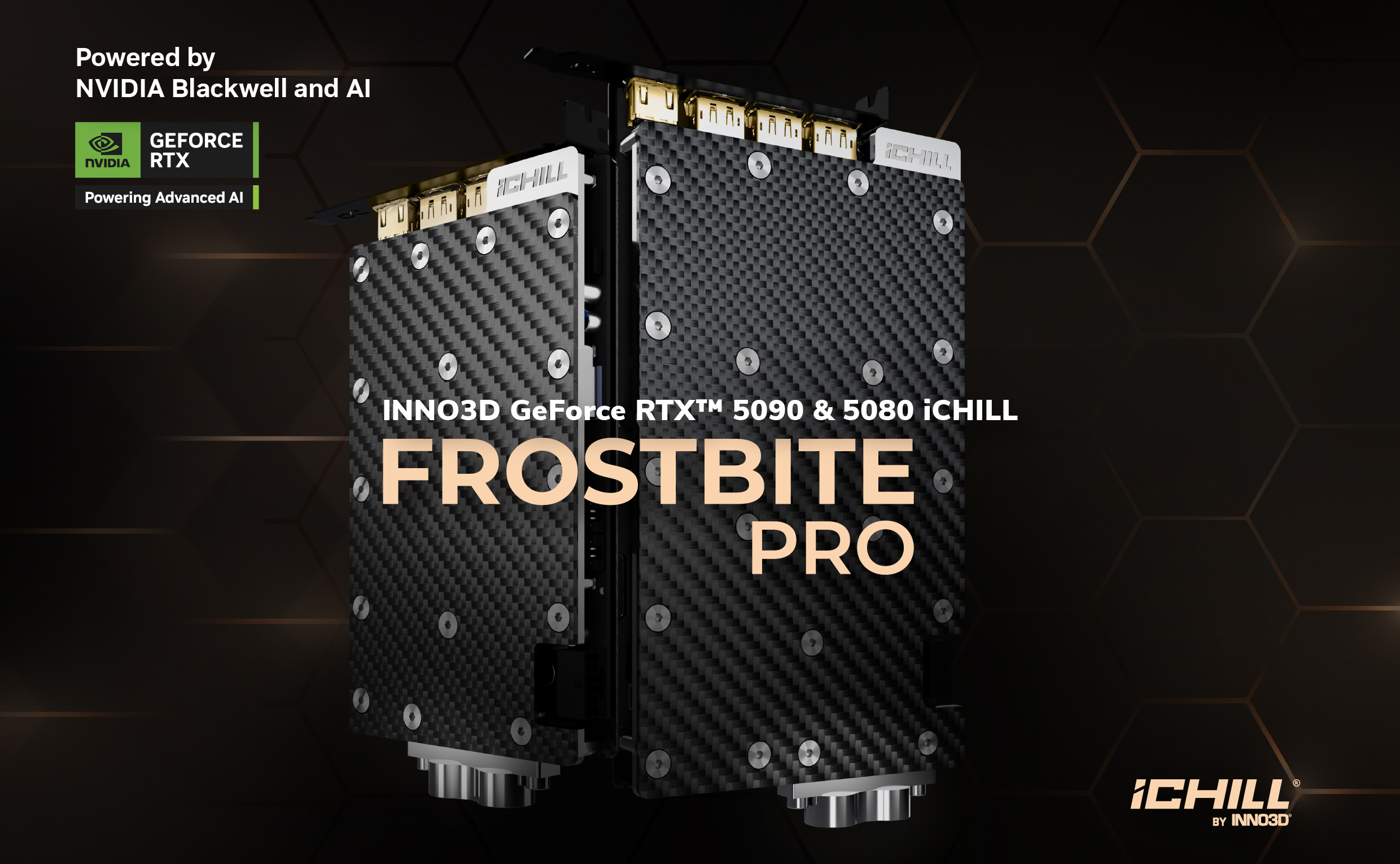 INNO3D GEFORCE RTX™ 5090 & RTX™ 5080 FROSTBITE PRO: 1-SLOT DESIGN