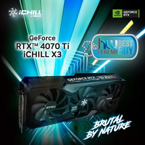  INNO3D GEFORCE RTX 4070 TI ICHILL X3 GETS ‘BEST BUY’ AWARD FROM HW LEGEND!